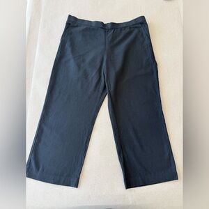 Caslon — Wide Leg Linen Blend Black Pants — Size XL